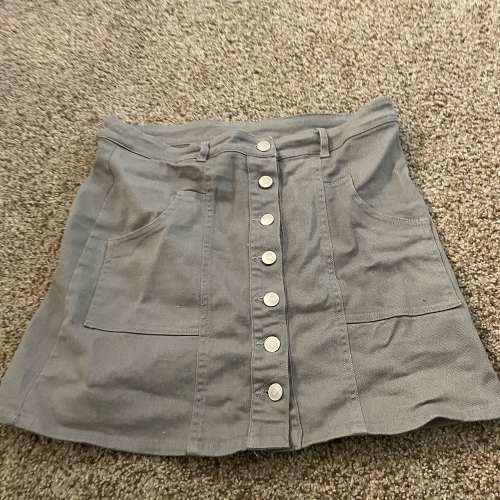 Grey jean skirt